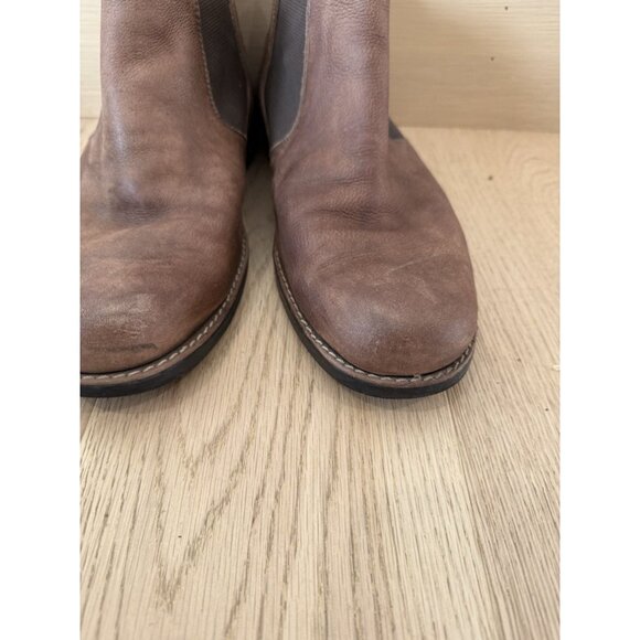 SANDRO Men's Brown Pebbled Leather Chelsea Ankle Pull On Boots Size 10 9.5 - Picture 2 of 8